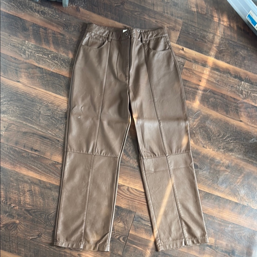Glassons Brown Pleather Pants